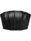 Marc Jacobs Leather Corset Top In Black