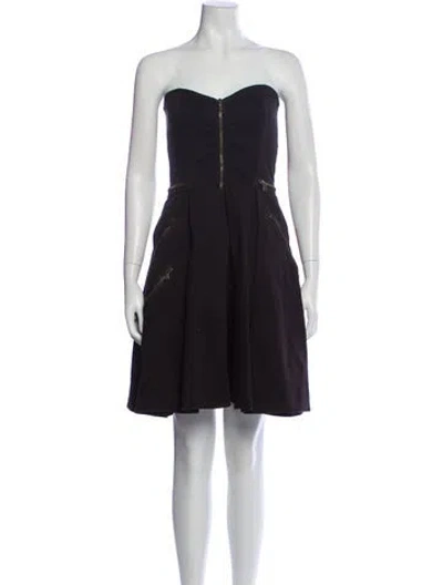 Pre-owned Marc Jacobs Strapless Mini Dress In Black