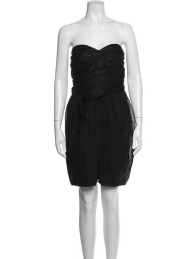Pre-owned Marc Jacobs Strapless Mini Dress In Black