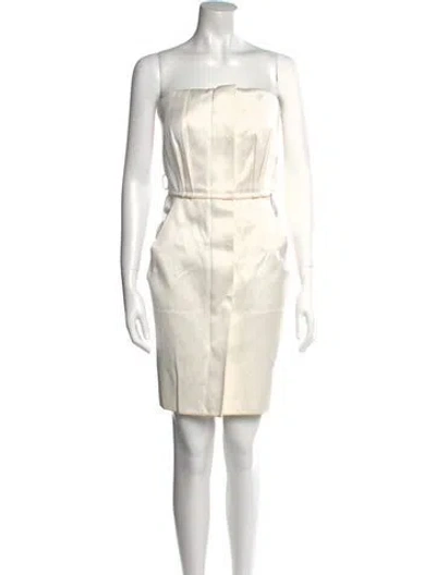Pre-owned Marc Jacobs Strapless Mini Dress In Neutral