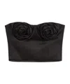 Marc Jacobs Black Satin Rose Corset In Black