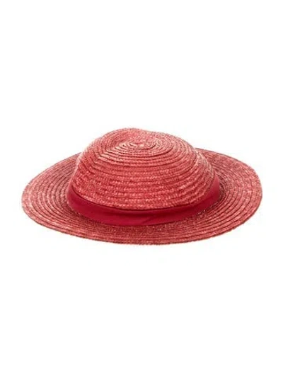 Pre-owned Marc Jacobs Straw Hat In Red
