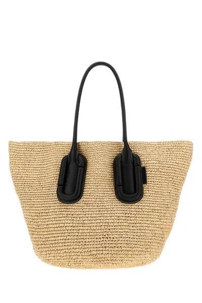 Marc Jacobs Straw Large Babe Shopping Handbag In Multi
