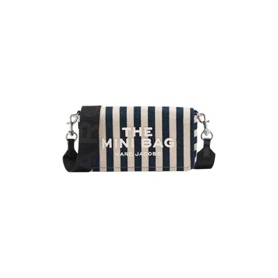 Pre-owned Marc Jacobs Stripe Canvas The Items Mini Bag 'blue Sea' | Women's Size Onesize