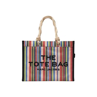 Pre-owned Marc Jacobs Stripe Mesh Rope Large Tote Bag 'red/multicolor' | Women's Size Onesize