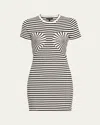 Marc Jacobs Womens Seamed-up Stripe Knitted Mini Dress Black And White In Black White