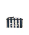 Marc Jacobs The Stripe Canvas Top Zip Wallet In Multi