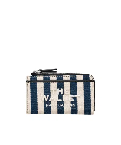 MARC JACOBS MARC JACOBS THE STRIPE TOP ZIP MULTI WALLET