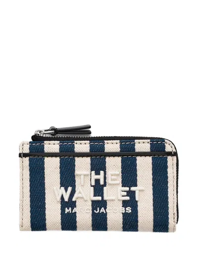 Marc Jacobs The Stripe Canvas Top Zip Wallet In Multi