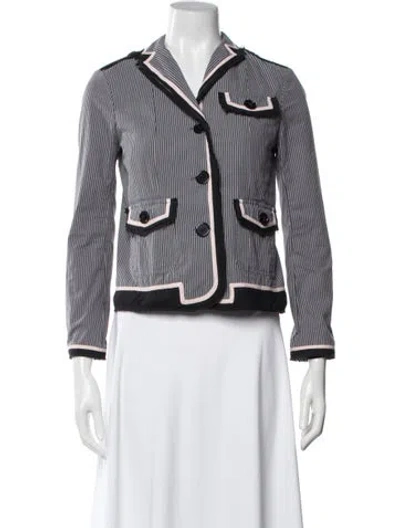 Pre-owned Marc Jacobs Striped Blazer In Blue