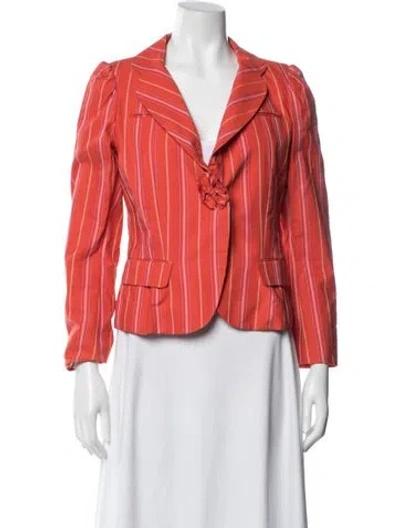 Pre-owned Marc Jacobs Striped Blazer In Red