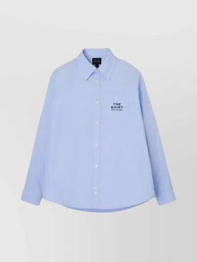MARC JACOBS STRIPED COTTON SHIRT COLLAR POCKET SLEEVES