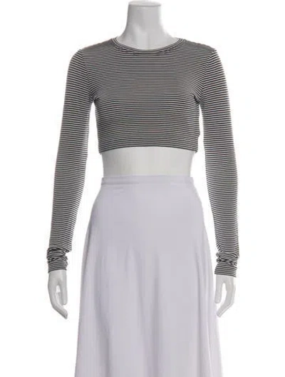 Pre-owned Marc Jacobs Striped Crew Neck Crop Top In Multicolor