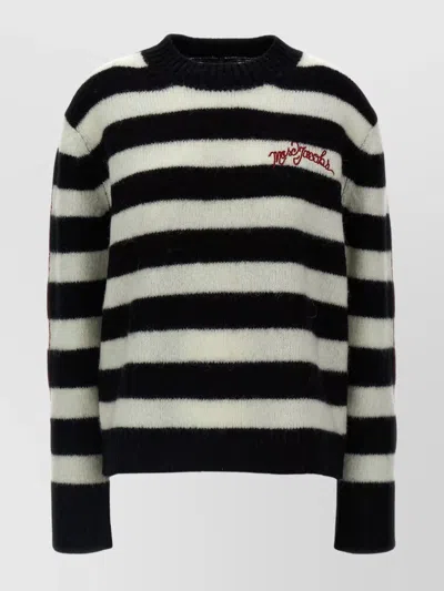 MARC JACOBS STRIPED CREW NECK KNIT SWEATER