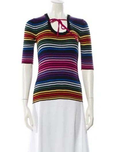 Pre-owned Marc Jacobs Striped Crew Neck Sweater In Multi