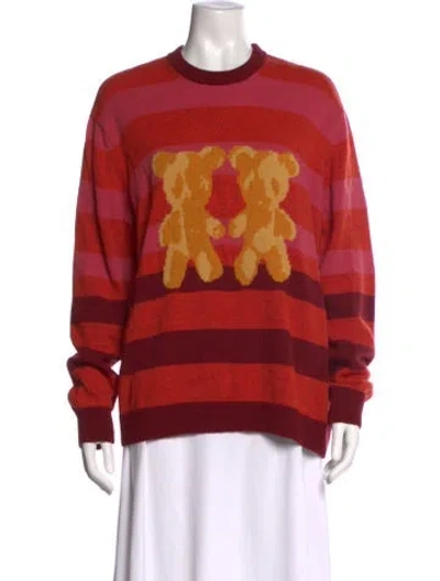 Pre-owned Marc Jacobs Striped Crew Neck Sweater In Orange