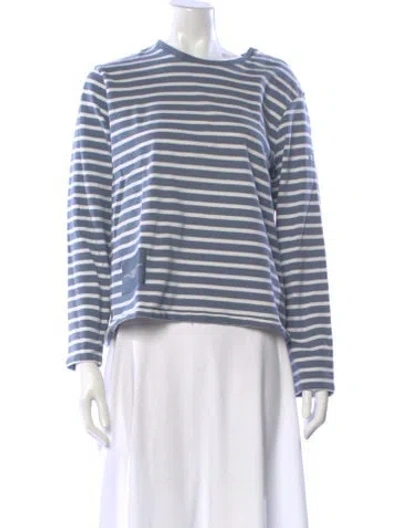 Pre-owned Marc Jacobs Striped Crew Neck Top In Blue