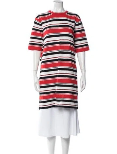 Pre-owned Marc Jacobs Striped Crew Neck Top In Red