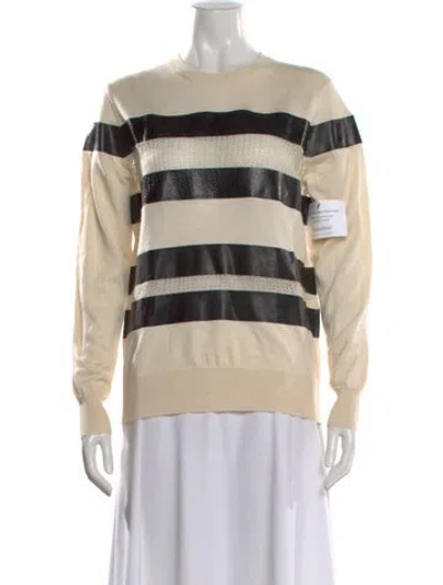 Pre-owned Marc Jacobs Striped Crew Neck Top W/ Tags In Neutral