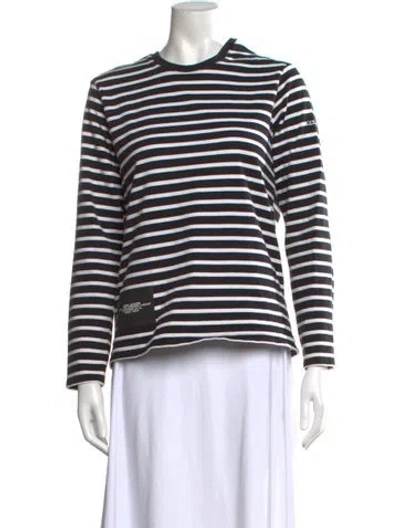 Pre-owned Marc Jacobs Striped Crew Neck T-shirt In Black
