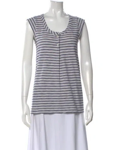 Pre-owned Marc Jacobs Striped Crew Neck T-shirt In Neutral