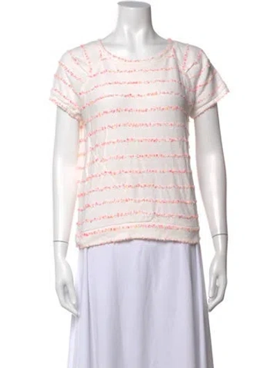 Pre-owned Marc Jacobs Striped Crew Neck T-shirt In Pink