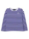 Marc Jacobs Daisy Striped Long-sleeve T-shirt In Blue