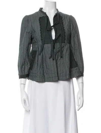 Pre-owned Marc Jacobs Striped Jacket In Green
