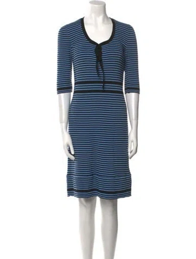 Pre-owned Marc Jacobs Striped Knee-length Dress In Blue
