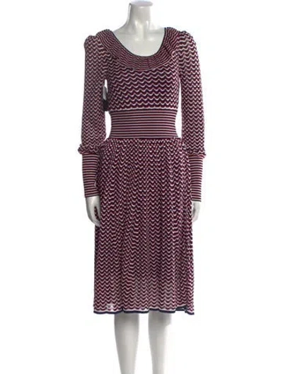 Pre-owned Marc Jacobs Striped Knee-length Dress W/ Tags In Multi