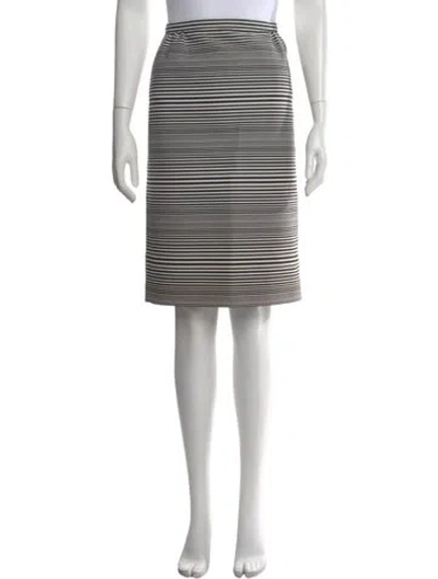 Pre-owned Marc Jacobs Striped Knee-length Skirt In Black
