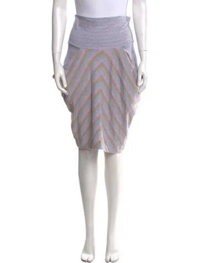 Pre-owned Marc Jacobs Striped Knee-length Skirt W/ Tags In Multi