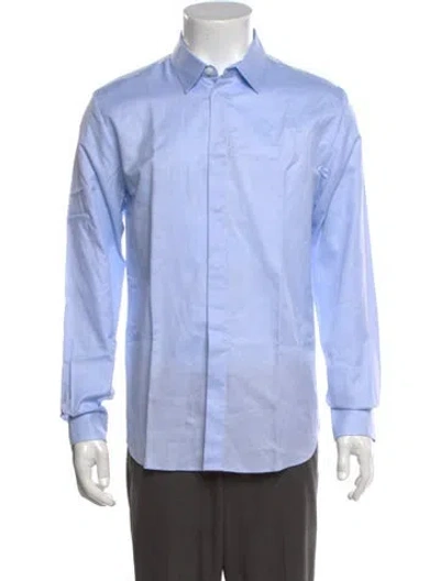 Pre-owned Marc Jacobs Striped Long Sleeve Dress Shirt In Blue