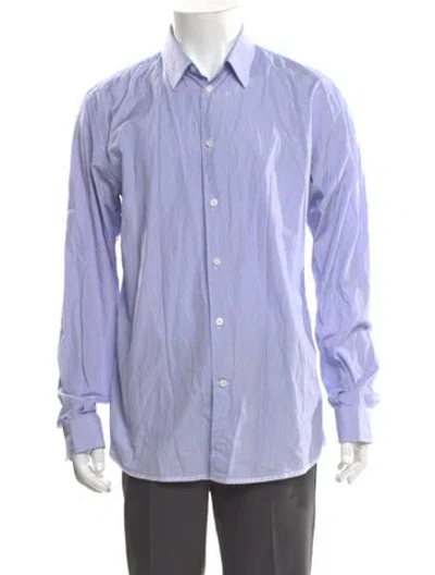 Pre-owned Marc Jacobs Striped Long Sleeve Shirt In Blue