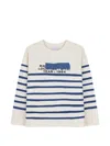 Marc Jacobs Striped Long-sleeve T-shirt In Neutral