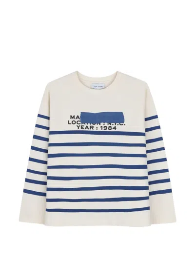 Marc Jacobs Kids' Striped Long-sleeve T-shirt In Neutral