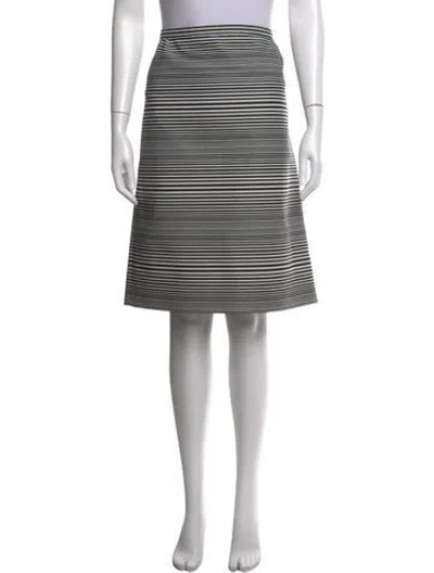 Pre-owned Marc Jacobs Striped Midi Length Skirt In Black