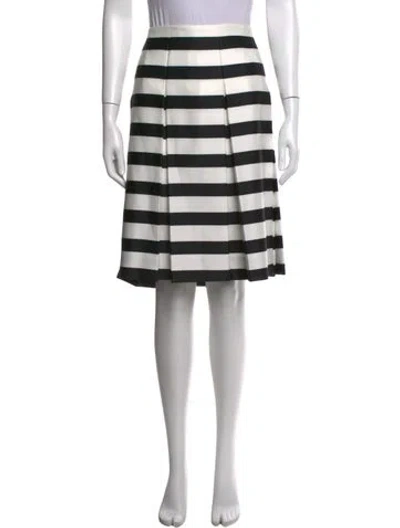 Pre-owned Marc Jacobs Striped Midi Length Skirt In Black