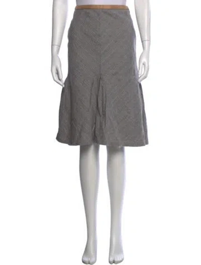 Pre-owned Marc Jacobs Striped Midi Length Skirt In Grey