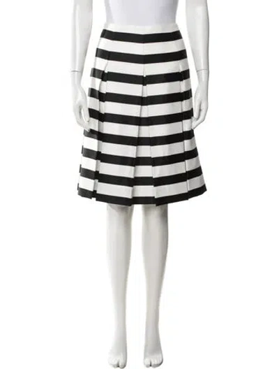 Pre-owned Marc Jacobs Striped Midi Length Skirt In White