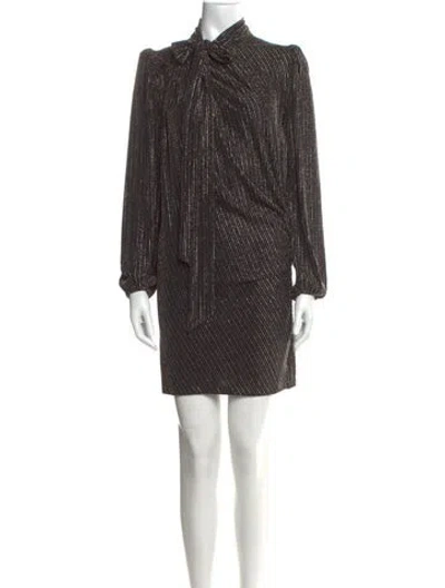 Pre-owned Marc Jacobs Striped Mini Dress In Black