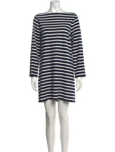 Pre-owned Marc Jacobs Striped Mini Dress In Blue