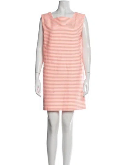 Pre-owned Marc Jacobs Striped Mini Dress In Orange