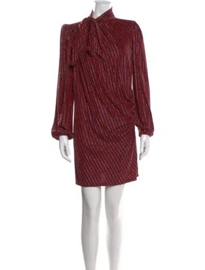 Pre-owned Marc Jacobs Striped Mini Dress In Red