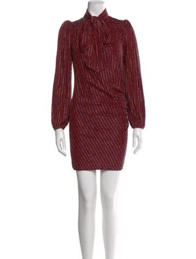 Pre-owned Marc Jacobs Striped Mini Dress In Red