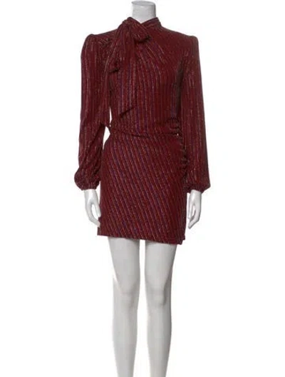 Pre-owned Marc Jacobs Striped Mini Dress W/ Tags In Red