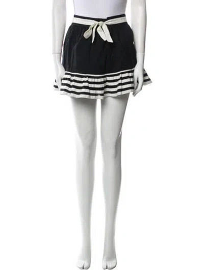 Pre-owned Marc Jacobs Striped Mini Skirt In Black