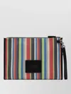 Marc Jacobs Striped Pattern Wallet Wrist Strap Design In Multi