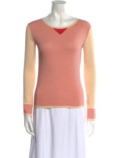 Pre-owned Marc Jacobs Striped Scoop Neck Sweater In Neutral