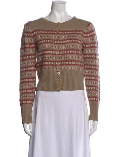 Pre-owned Marc Jacobs Striped Scoop Neck Sweater In Neutral